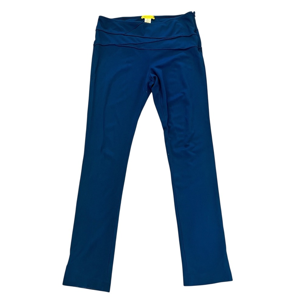 Catherine Malandrino Y2K‎ Teal Blue Wrap Waist Straight Leg Pants Size 8